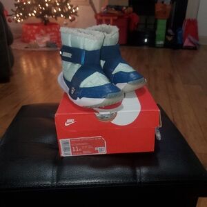 Nike Kids Navy and White Boots